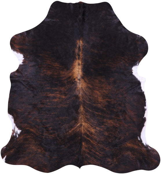 Brindle Natural Hair-On Cowhide Rug - 6' 3" X 5' 8" - Golden Nile
