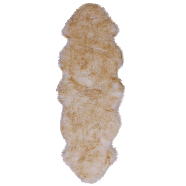 Brown Premium Australian Natural Sheepskin Rug - 2' 0" X 6' 0" - Golden Nile