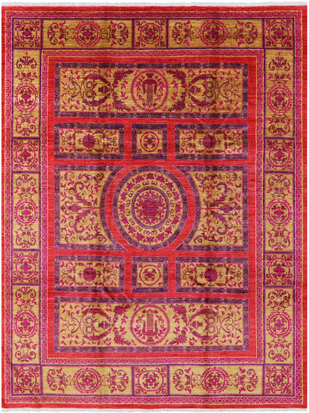 William Morris Hand Knotted Area Rug - 8' 1" X 10' 4" - Golden Nile