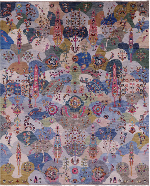 Tribal Persian Gabbeh Hand Knotted Wool Rug - 8' 3" X 10' 0" - Golden Nile