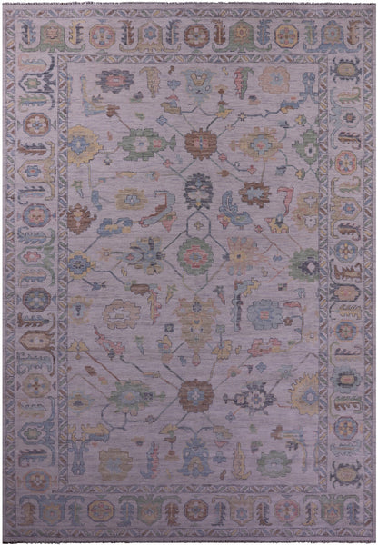 Grey Turkish Oushak Handmade Wool Rug - 12' 2" X 18' 2" - Golden Nile