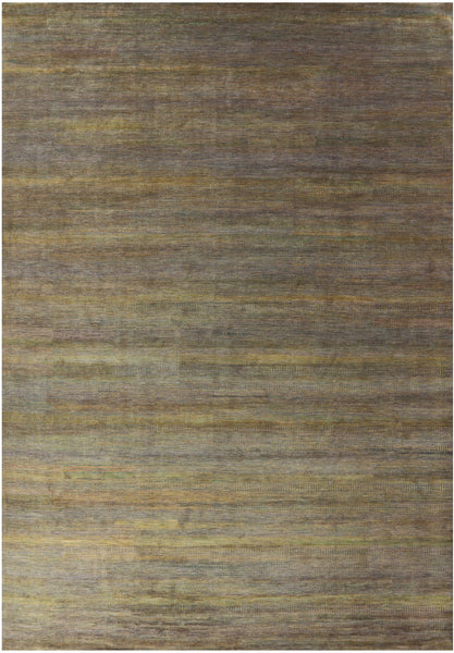 Gold Savannah Grass Hand Knotted Wool & Silk Rug - 13' 11" X 20' 2" - Golden Nile