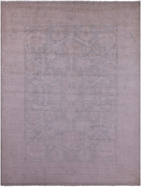 Turkish Oushak Hand Knotted Wool Rug - 9' 0" X 11' 11" - Golden Nile