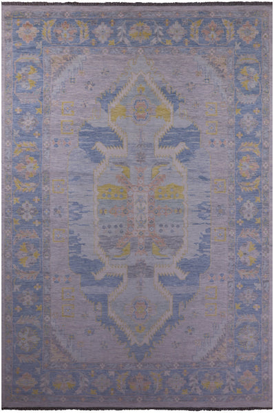 Silver Persian Bakshaish Hand Knotted Wool Rug - 12' 1" X 18' 0" - Golden Nile