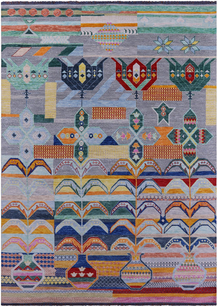 Tribal Moroccan Hand Knotted Wool Rug - 10' 3" X 14' 4" - Golden Nile