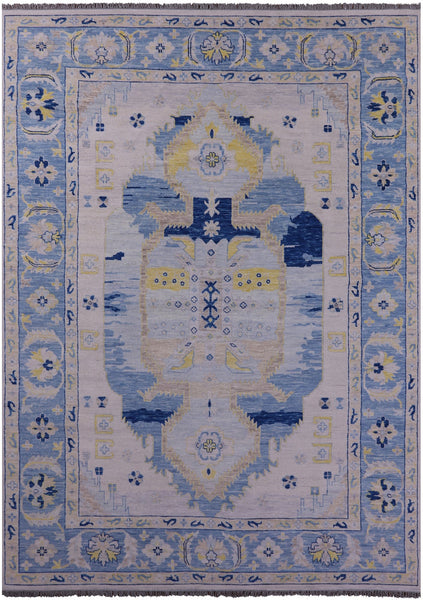 Blue Persian Bakshaish Hand Knotted Wool Rug - 10' 0" X 13' 9" - Golden Nile
