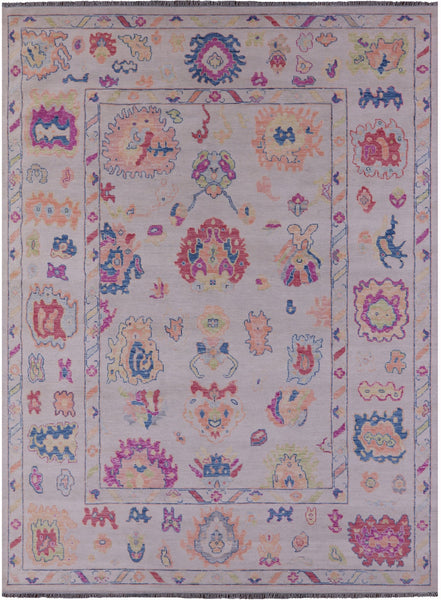 Ivory Turkish Oushak Handmade Wool Rug - 10' 2" X 13' 11" - Golden Nile