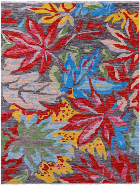 Contemporary Hand Knotted Wool Rug - 9' 0" X 11' 10" - Golden Nile