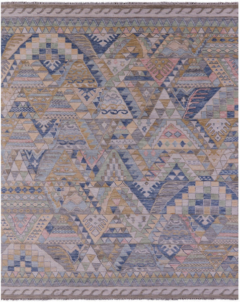 Tribal Moroccan Hand Knotted Wool Rug - 8' 1" X 10' 1" - Golden Nile