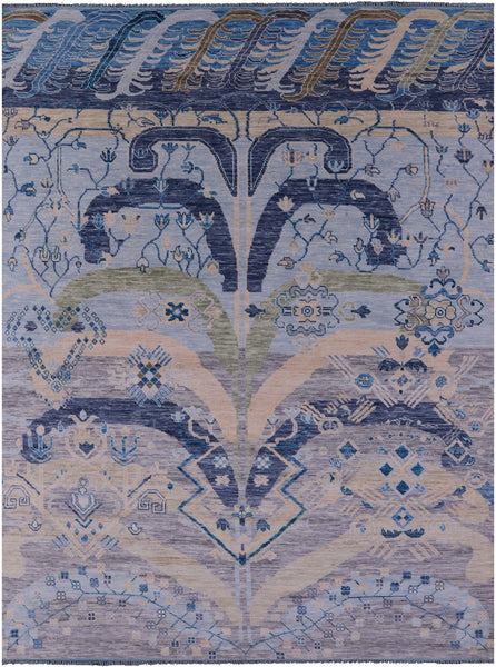 Tribal Moroccan Handmade Wool Rug - 9' 0" X 12' 3" - Golden Nile