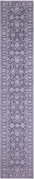 Grey Persian Tabriz Hand Knotted Wool & Silk Runner Rug - 2' 6" X 14' 2" - Golden Nile