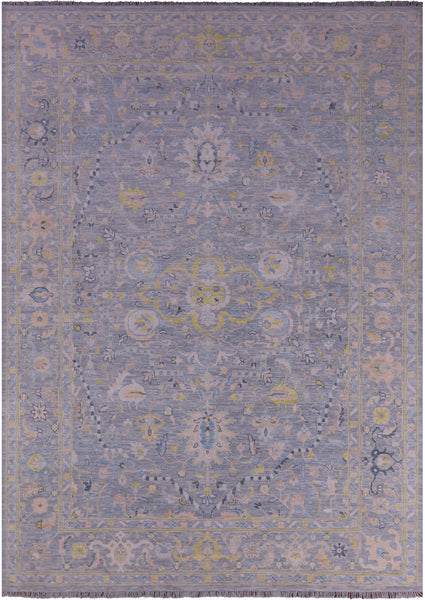 Grey Persian Tabriz Hand Knotted Wool Rug - 10' 2" X 14' 2" - Golden Nile