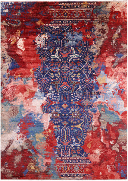 Persian Fine Serapi Hand Knotted Wool Rug - 9' 9" X 13' 6" - Golden Nile