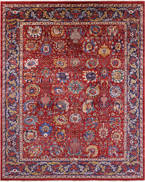 Persian Fine Serapi Hand Knotted Wool Rug - 11' 10" X 14' 8" - Golden Nile