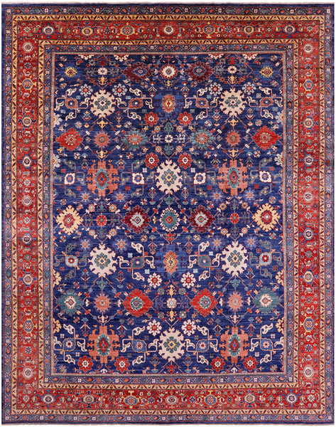 Persian Fine Serapi Hand Knotted Wool Rug - 11' 10" X 14' 11" - Golden Nile