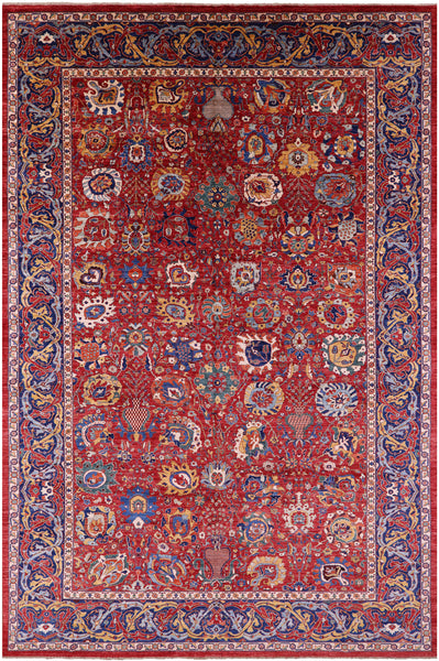 Persian Fine Serapi Hand Knotted Wool Rug - 11' 8" X 17' 5" - Golden Nile