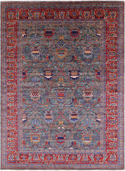 Persian Bijar Hand Knotted Wool Rug - 10' 0" X 13' 8" - Golden Nile