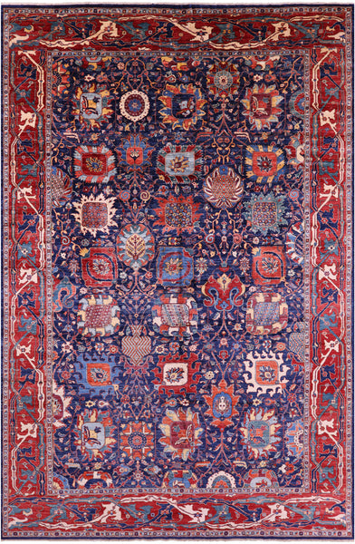 Persian Fine Serapi Hand Knotted Wool Rug - 10' 9" X 16' 3" - Golden Nile