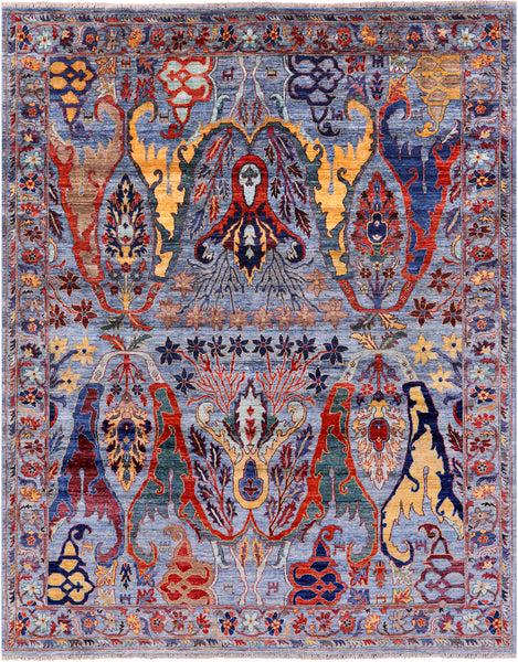 Persian Fine Serapi Handmade Wool Rug - 7' 11" X 9' 8" - Golden Nile