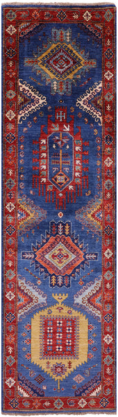 Persian Fine Serapi Handmade Wool Runner Rug - 2' 9" X 10' 0" - Golden Nile