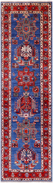 Persian Fine Serapi Handmade Wool Runner Rug - 2' 8" X 9' 8" - Golden Nile