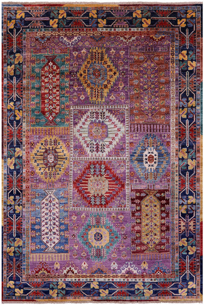 Persian Fine Serapi Hand Knotted Wool Rug - 6' 2" X 8' 8" - Golden Nile