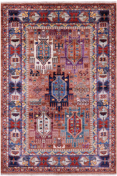 Persian Fine Serapi Handmade Wool Rug - 3' 11" X 5' 11" - Golden Nile