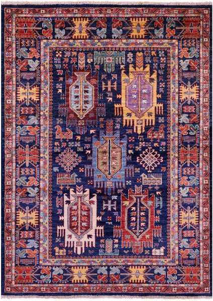 Persian Fine Serapi Hand Knotted Wool Rug - 4' 2" X 6' 0" - Golden Nile