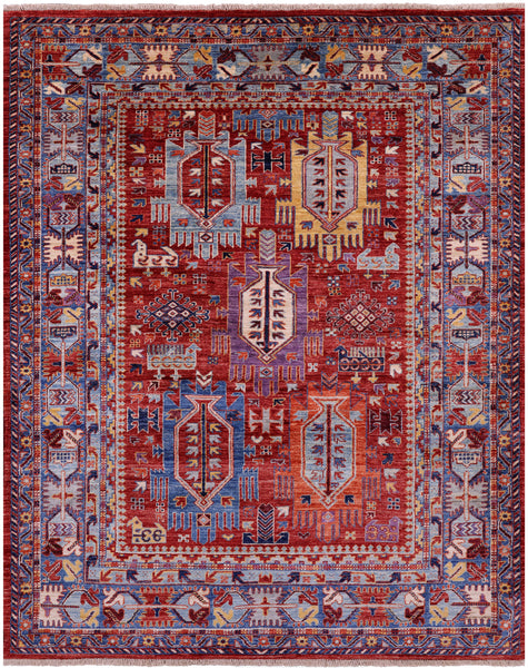 Persian Fine Serapi Hand Knotted Wool Rug - 5' 1" X 6' 6" - Golden Nile