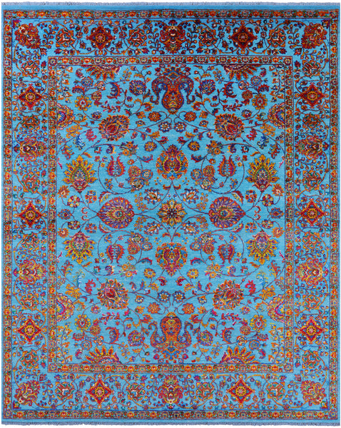 Persian Tabriz Handmade Wool & Silk Rug - 7' 10" X 9' 9" - Golden Nile