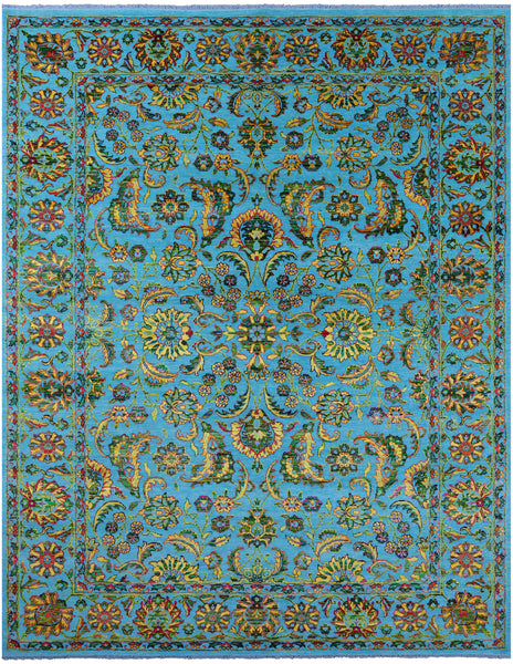 Persian Tabriz Hand Knotted Wool & Silk Rug - 9' 2" X 11' 10" - Golden Nile