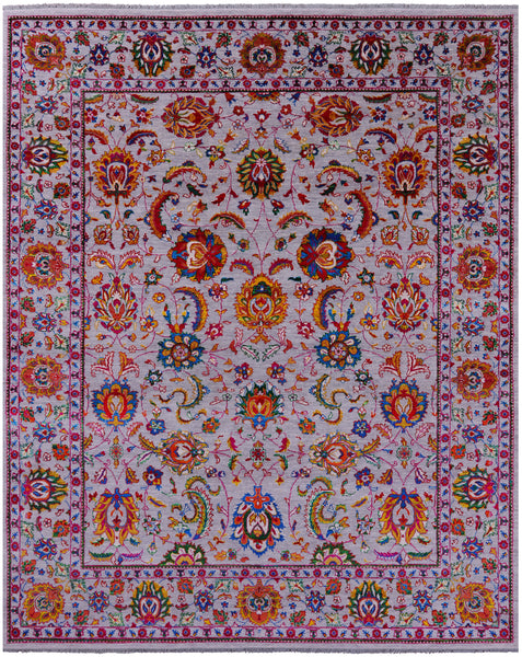 Persian Tabriz Hand Knotted Wool & Silk Rug - 8' 1" X 10' 3" - Golden Nile