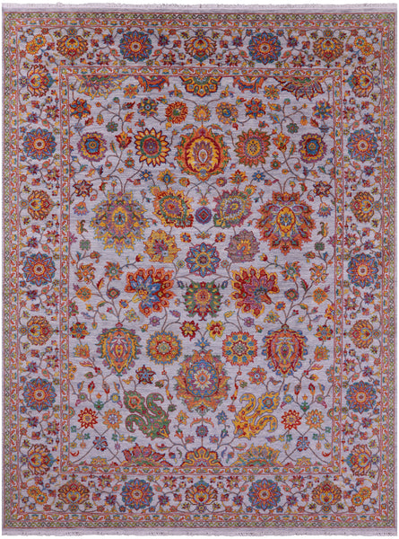 Persian Tabriz Handmade Wool Rug - 9' 0" X 11' 11" - Golden Nile