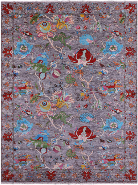 William Morris Handmade Wool Rug - 8' 10" X 12' 2" - Golden Nile