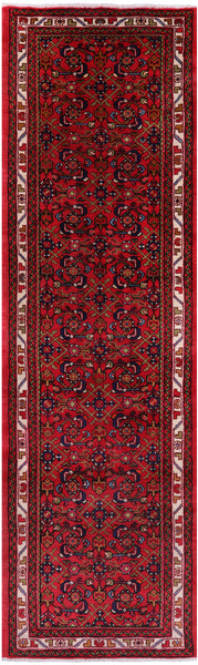 Authentic Persian Hamadan Hand Knotted Wool Runner Rug - 2' 8" X 9' 3" - Golden Nile