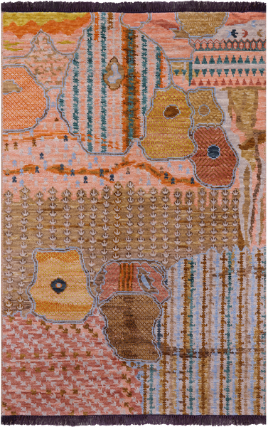 Tribal Moroccan Handmade Wool Rug - 4' 1" X 6' 2" - Golden Nile