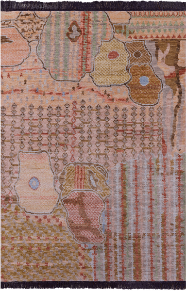 Tribal Moroccan Hand Knotted Wool Rug - 4' 1" X 6' 1" - Golden Nile