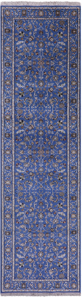 Persian Nain Handmade Wool & Silk Rug - 2' 9" X 10' 1" - Golden Nile