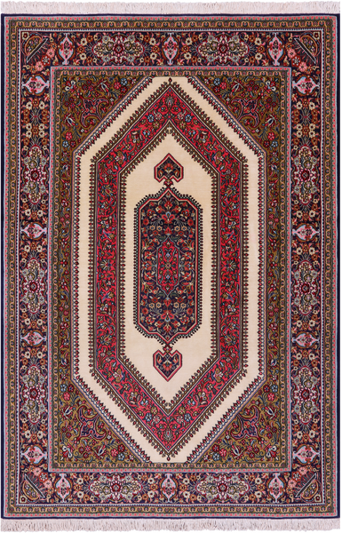 Persian Qum Handmade Wool Rug - 4' 7" X 6' 11" - Golden Nile