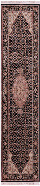 Persian Tabriz Hand Knotted Wool & Silk Rug - 2' 4" X 10' 2" - Golden Nile