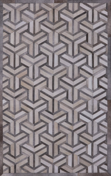 Hairhide Cowhide Patchwork Rug - 5' 0" X 8' 0" - Golden Nile