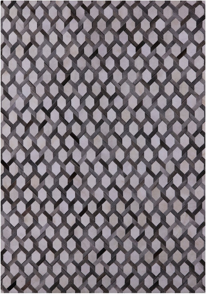 Natural Cowhide Hand Stitched Patchwork Rug - 10' 0" X 14' 0" - Golden Nile