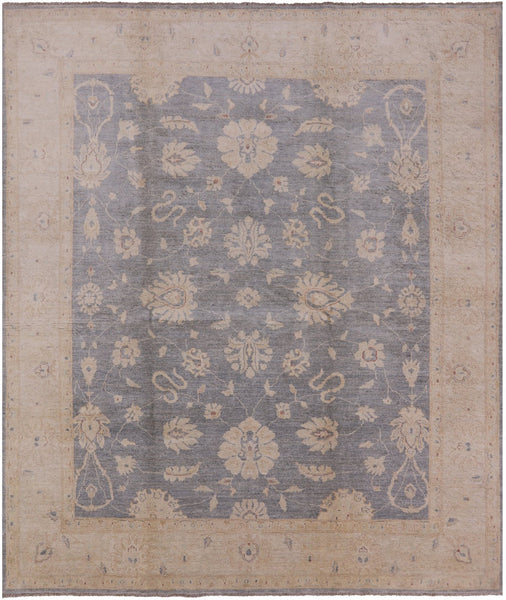 Peshawar Hand Knotted Wool Area Rug - 8' 3" X 9' 9" - Golden Nile