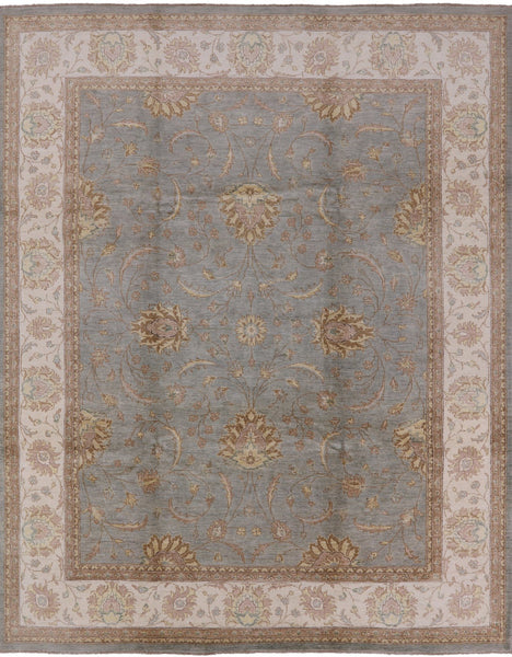 Chobi Peshawar Hand Knotted Wool Rug - 8' 1" X 10' 1" - Golden Nile