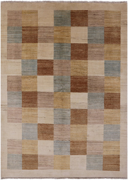 Persian Gabbeh Handmade Wool Rug - 5' 7" X 7' 10" - Golden Nile