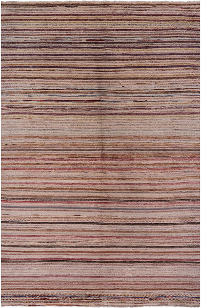 Persian Gabbeh Hand Knotted Wool Rug - 5' 10" X 8' 10" - Golden Nile