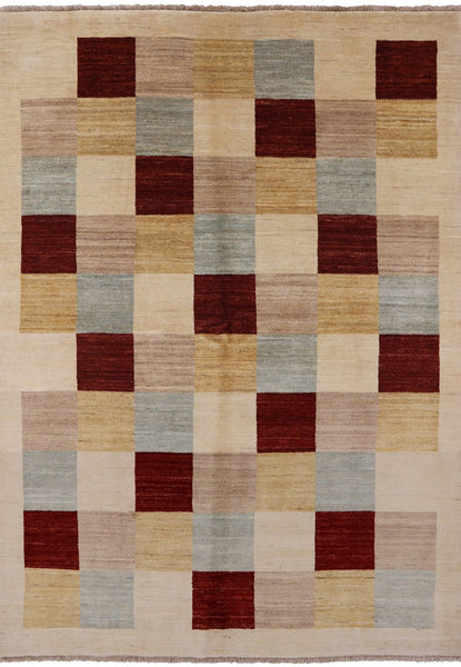 Persian Gabbeh Hand Knotted Wool Area Rug - 5' 7" X 7' 9" - Golden Nile