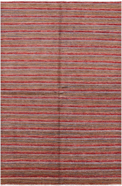 Persian Gabbeh Hand Knotted Wool Rug - 5' 7" X 8' 5" - Golden Nile