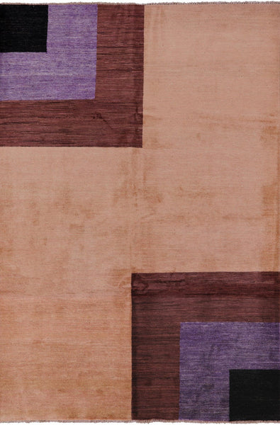 Persian Gabbeh Handmade Wool Rug - 6' 8" X 9' 10" - Golden Nile