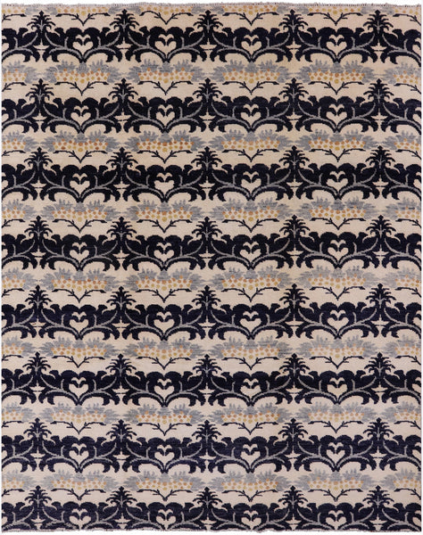 William Morris Hand Knotted Wool Rug - 8' 0" X 10' 0" - Golden Nile